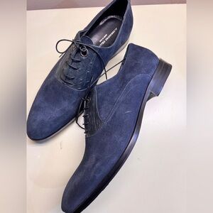 Men's Blue Suede Dress Shoes